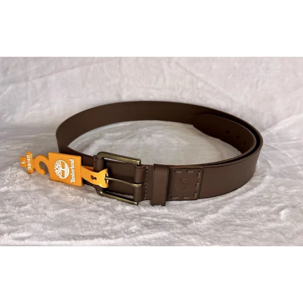 Timberland Men's Casual Genuine Leather‎ Belt Brown B75392 SIZE Lg 38-40 $55